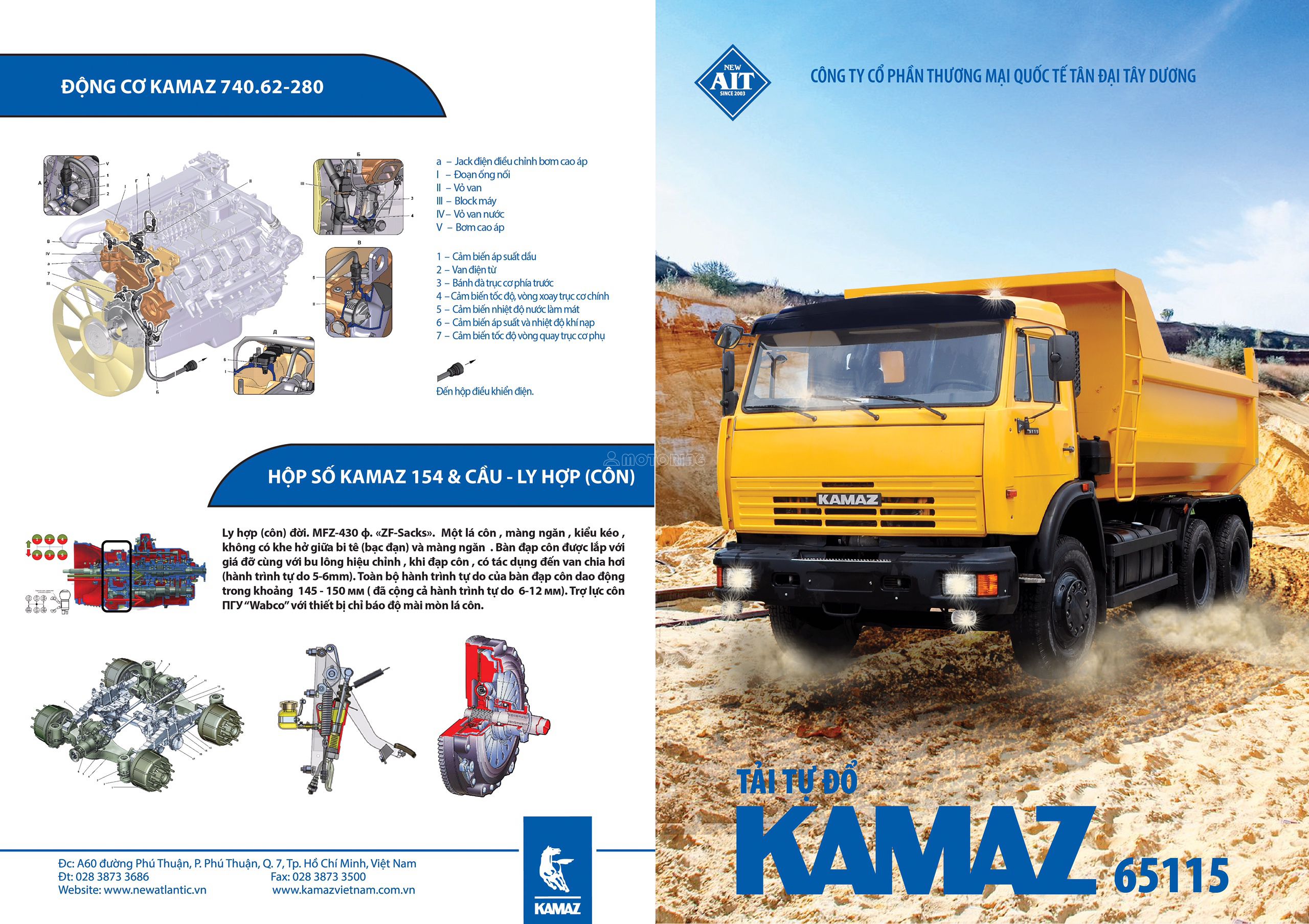 Kamaz Xe ben  Kamaz 15 tấn 65115 (Euro3) Ga cơ thùng vuông 2016 ảnh 3